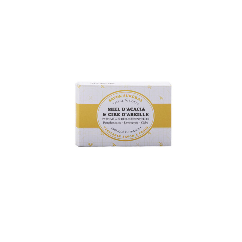 Savon au miel d'Acacia et cire d'abeille (100g)