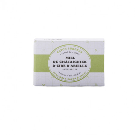 Savon au miel de Châtaignier et cire d’abeille (100g)